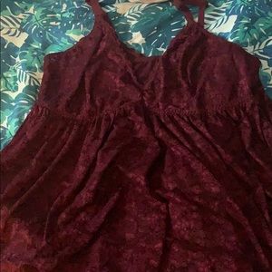 Torrid Maroon Lace Babydoll